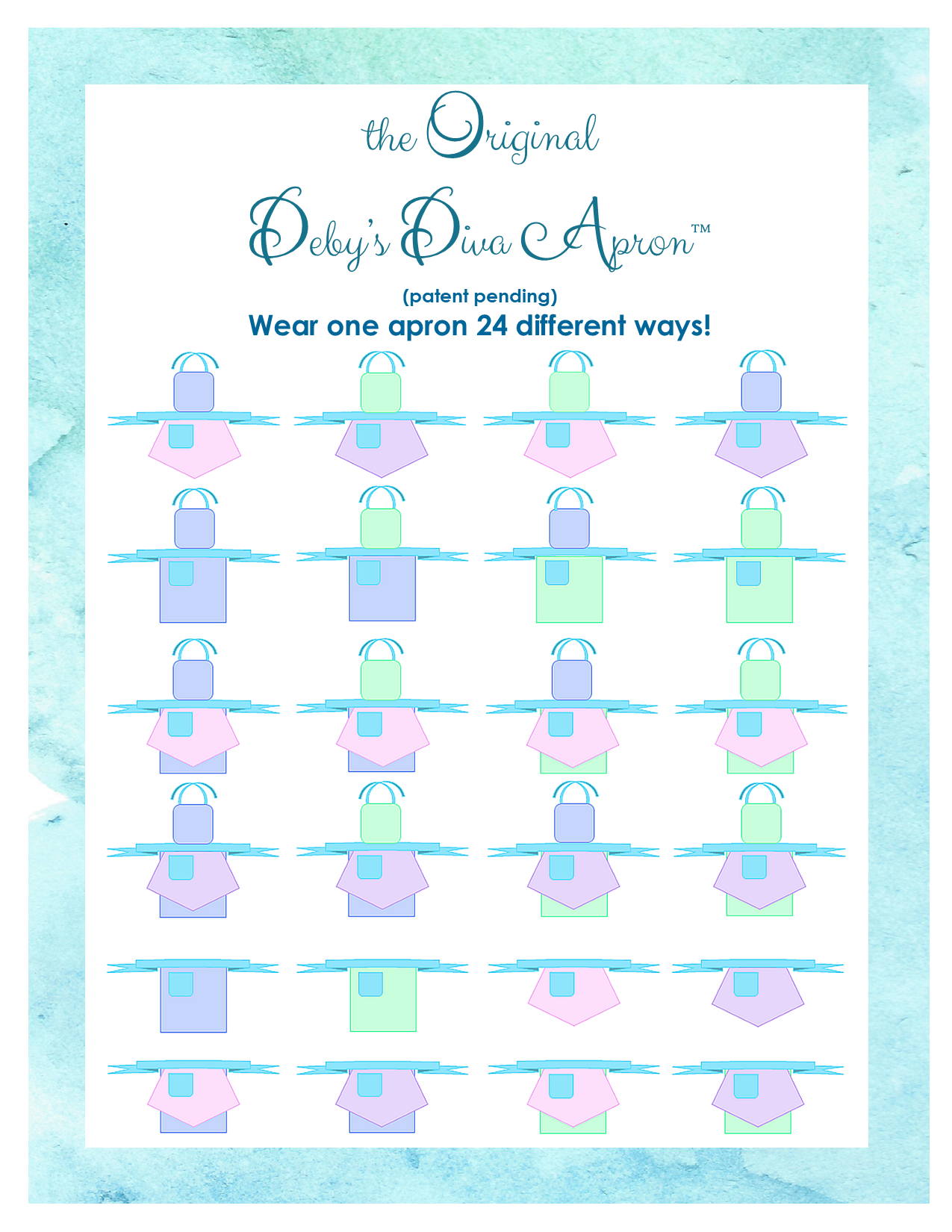 SALE!!! - Fluorescent Dots & Flowers Deby's Diva Apron™