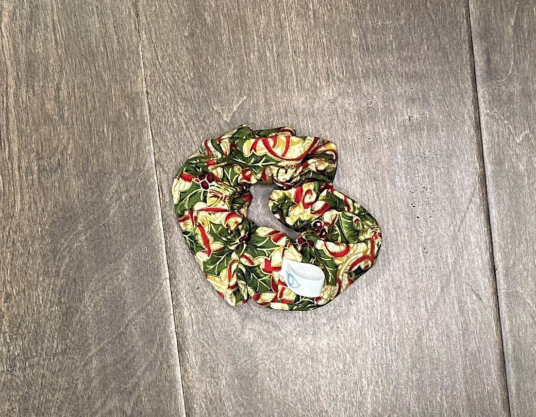 Pinecones & Holly Scrunchies