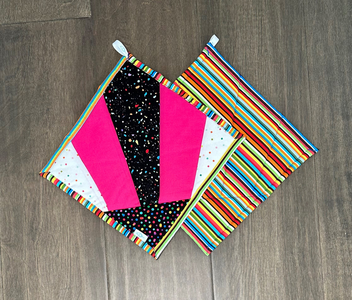 SALE!!! - Bright Stripes & Dots, The Rae Potholder™