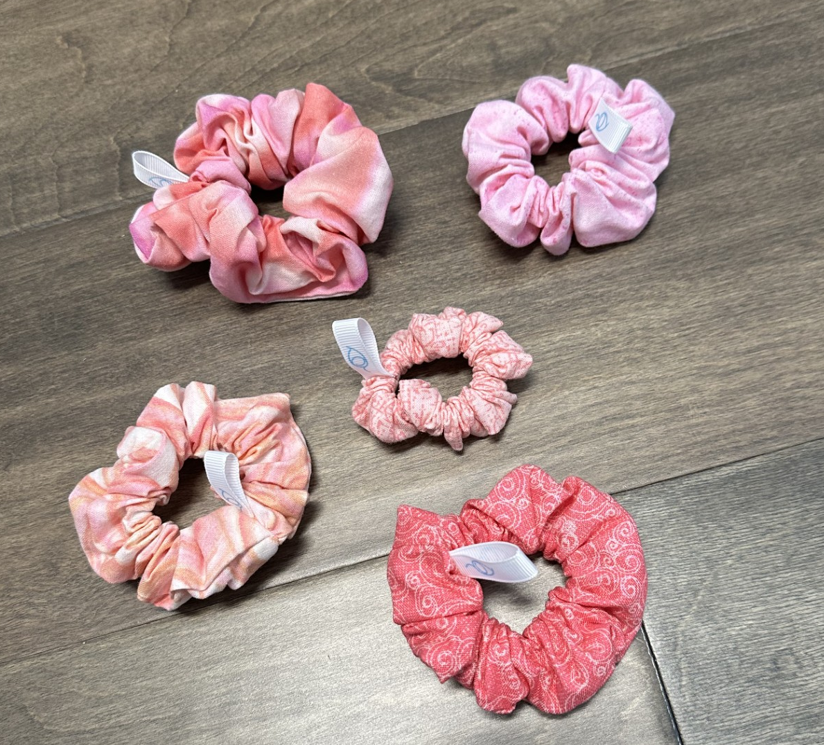 Coral Sunset Scrunchies