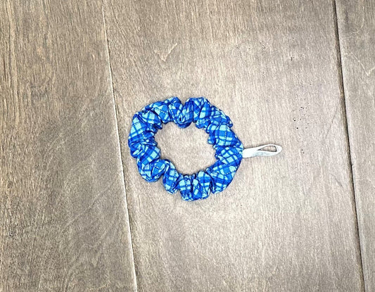 Sterling Blue Poinsettias Scrunchie